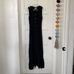 Black maxi dress.